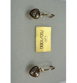 BOUCLE DOREILLE OR 750/1000 COEUR DORMEUSE 0.60GRS