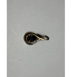 PENDENTIF GOUTTE OR 750/1000 0.97GRS PIERRE BLEU DIAMANTE