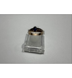 BAGUE OR 585/1000  PIERRE BLEU 2.86GRS TAILLE 56