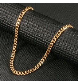 CHAINE ACIER DORE  MAILLE CHEVAL 7MMX60CM 1/1