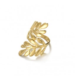 BAGUE ACIER DORE EPI TAILLE 60