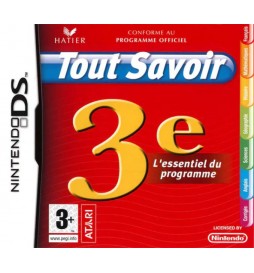 JEU DS TOUT SAVOIR 3ÈME