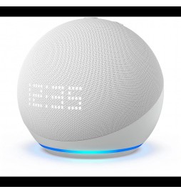 ENCEINTE CONNECTÉE AMAZON ECHODOT AVEC HORLOGE 5EME GEN BLANCHE
