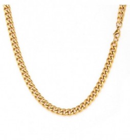 CHAINE ACIER DORE  MAILLE CHEVAL 7MMX55CM 1/1