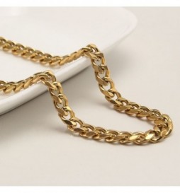 CHAINE ACIER DORE  MAILLE CHEVAL 4MMX70CM 1/1