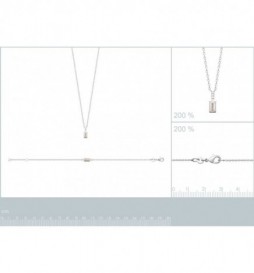  COLLIER  ARGENT 925 RHODIE AVEC OXYDES 