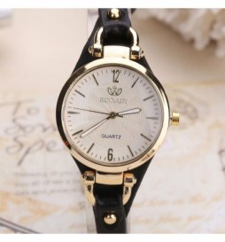 MONTRE RINNADY NOIR CADRAN OR 