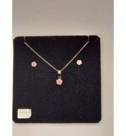 COFFRET ARGENT 925 FLEUR ROSE