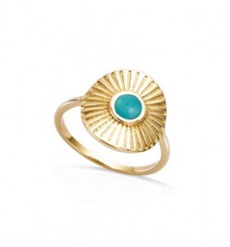 BAGUE EN PLAQUE OR SOLEIL   TAILLE 56