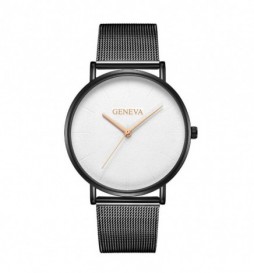 MONTRE GENOVA GRIS BLANC  ET OR 