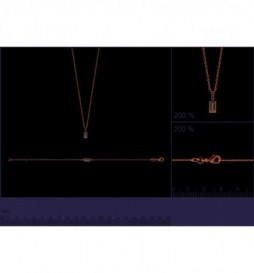  COLLIER PLAQUE OR OXYDES BLANCS MICRO SERTIS