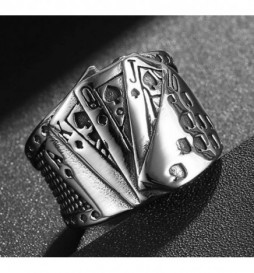 BAGUE ACIER CARTE TAILLE 68