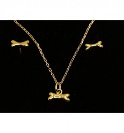 COFFRET PLAQUE OR OS DE CHIEN