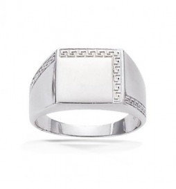 BAGUE CHEVALIERE  ARGENT 925 RHODIE TAILLE 66