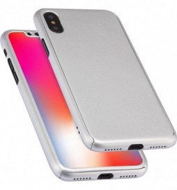 COQUE TPU 360 COULEUR ARGENT  SAMSUNG S8 PLUS