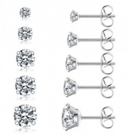 BOUCLE D OREILLE CLOUS OXYDE ACIER 3MM