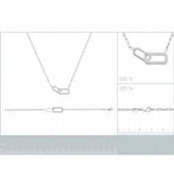  COLLIER  ARGENT 925 RHODIE AVEC OXYDES BLANCS MICROSERTIS