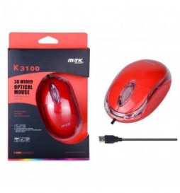 SOURIS FILAIRE K3100 ROUGE