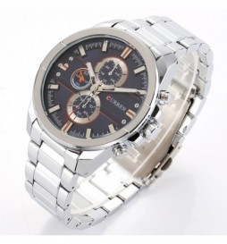 MONTRE CURREN 8274 ACIER SILVER CADRAN BLEU