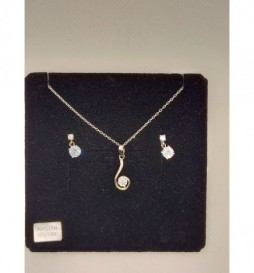 COFFRET ARGENT 925 GOUTTE AVEC SOLITAIRE