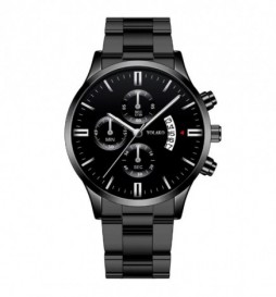 MONTRE YOLAKO NOIR ET BLANC AVEC DATE