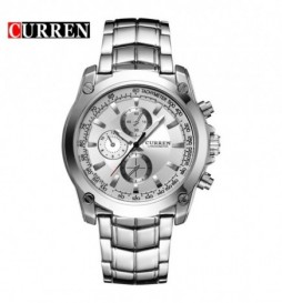 MONTRE CURREN 8025 GRIS FOND BLANC