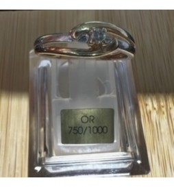 BAGUE 2 ORS 750/1000 DIAMANT 0.02CTS 1.91GRS T54