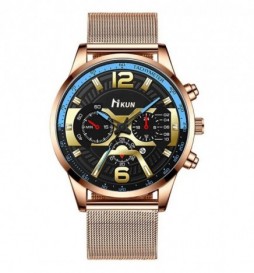 MONTRE TIKUN OR ROSE CADRAN NOIR 