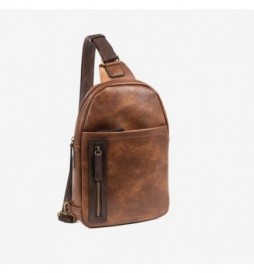 SAC BANDOULIERE MATTIES  CUIR MARRON