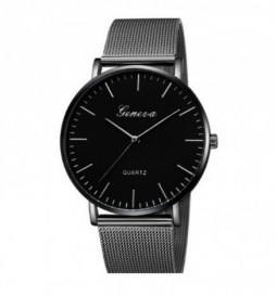 MONTRE GENEVA NOIR CADRAN NOIR 