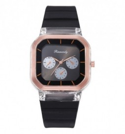 MONTRE RINNADY CADRAN CARRE BRACELET NOIR