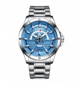 MONTRE CURREN 8381 GRIS CADRAN BLEU