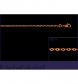 CHAINE EN PLAQUE OR MAILLE JASON 55 CM