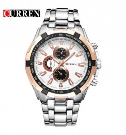 MONTRE CURREN 8023 SILVER CADRAN GOLD ET BLANC