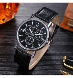 MONTRE GENEVA NOIR CADRAN NOIR