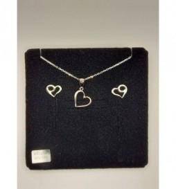  COFFRET ARGENT 925 RHODIE COEUR AJOURE