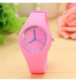 MONTRE GENEVA ROSE AIGUILLES BLEU