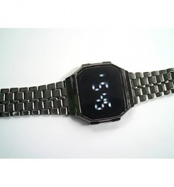 MONTRE DIGITALE GRIS  CADRAN NOIR