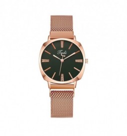 MONTRE FADI OR ROSE CADRAN VERT  OR ROSE