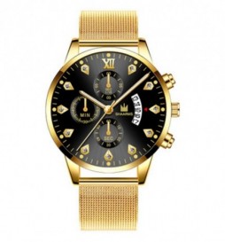 MONTRE SHAARMS OR CADRAN NOIR AVEC DATE