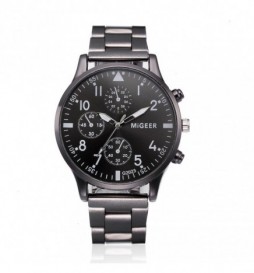 MONTRE MIGEER NOIR  CADRAN NOIR