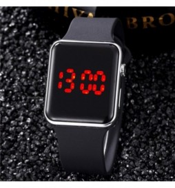MONTRE SILICONE LED NOIR ET GRIS NONAME