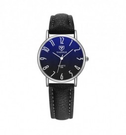 MONTRE YAZOLE 03 NOIR CADRAN BLEU