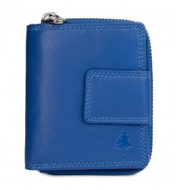 AKIRO PORTEFEUILLE CUIR  BLEU  2215KBNA