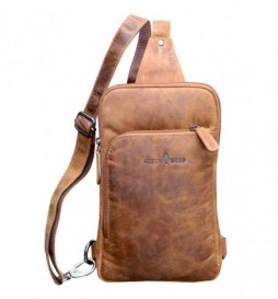 SAC À DOS ALEX SAC À BANDOULIÈRE  EN CUIR CAMEL 6440CACR