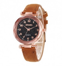 MONTRE KETIME BRACELET MARRON CADRAN OR ET NOIR