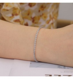 BRACELET ACIER MAILLE TORSADE  20CM