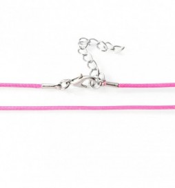 COLLIER CORDON NYLON CIRE FUCHSIA