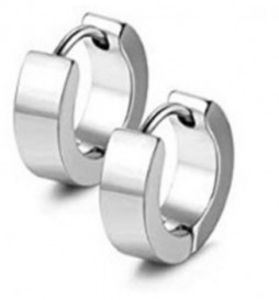 BOUCLE D OREILLE CREOLE ACIER 13CM