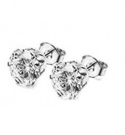 BOUCLE D OREILLE CLOUS OXYDE ACIER 6MM